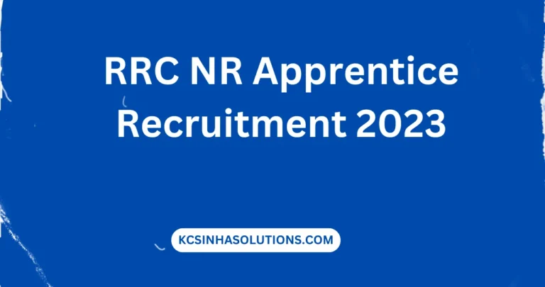 RRC NR Apprentice Recruitment 2023